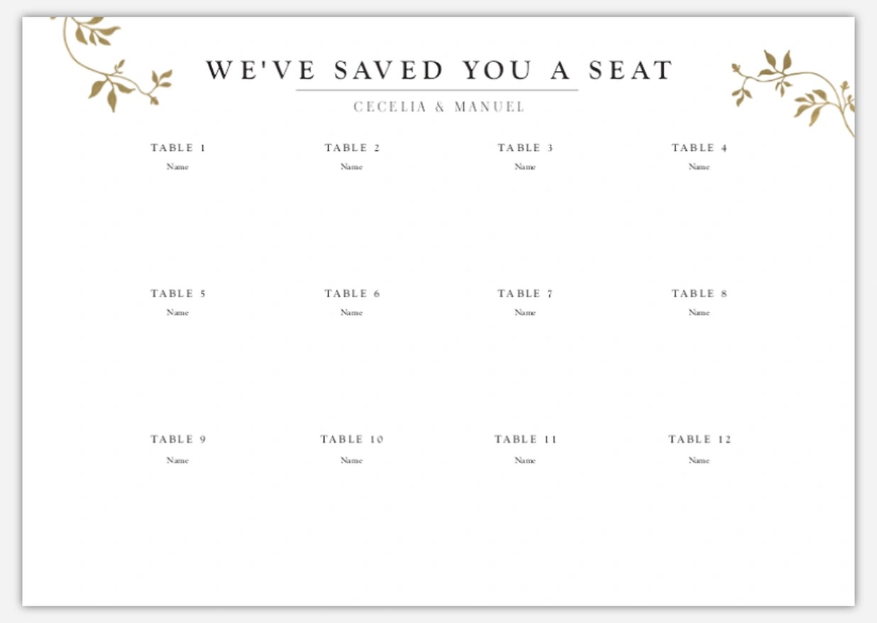 Table Plans